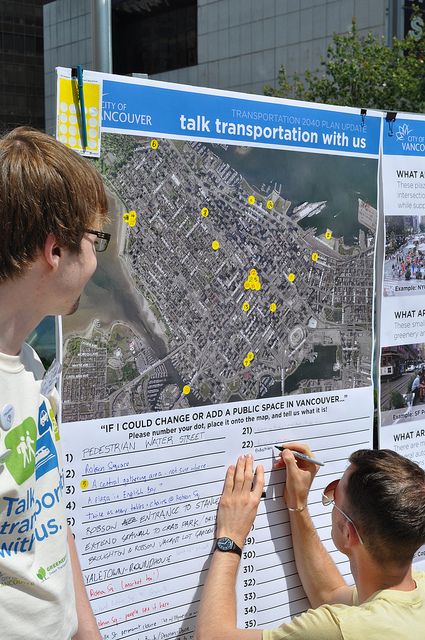 Vancouver transportation plan - community engagement Community Engagement Ideas, Participatory Art, Community Engagement Activities, Cultural Probes, Participatory Design, Service Blueprint, Urban Ideas, Urban Intervention, Engagement Events