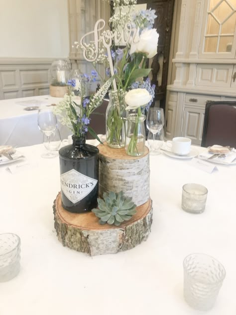 Wild Flower Centre Piece Wedding, Thistle Centre Pieces Wedding, Centre Pieces Wedding Round Table, Wedding Centre Piece Ideas, Table Settings For Parties, Wedding Centre Pieces, Caswell House, Wedding Candles Table, Reception Table Settings