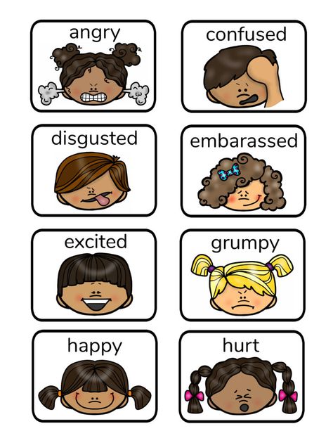 Free Printable Emotion Faces and Activities, These Free Printable Emotion Faces are great for talking to your preschooler about their emotions. Just print these Emotions Cards and Emotions Activities for Preschoolers and they are ready to use. Feelings and Emotions Activities for Preschoolers with Preschool Emotions Printables Feelings And Emotions Activities, Emotions Preschool Activities, Feelings Preschool, Feelings Faces, Teaching Emotions, Emotions Preschool, Feelings Activities, Emotions Cards, Emotion Faces