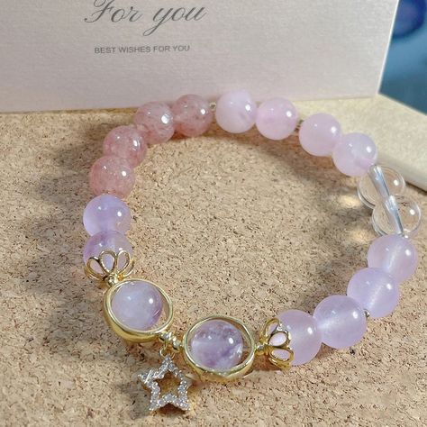 Rose Quartz and Amethyst Crystal Bracelet, The healing properties of rose quartz are typically attached to joy, abundance, love, and also energy. It is able to prevent heart attacks and thrombosis. By developing and improving your circulation system, it aids in ensuring your muscles can be strong and as smooth as possible. ❤ About Quality: - Our small business gives top priority to our quality. We choose crystal carefully in order to get relatively high-quality crystal on a reasonable price for Amethyst Crystal Bracelet, Girly Bracelets, Crystal Bead Jewelry, Bracelets Design, Gems Bracelet, Beads Bracelet Design, Wedding Jewelry Bracelets, Quartz Rose, Pink Bracelet