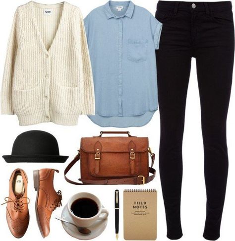 Trendy Outfit Idea with Oxford Shoes Oxford Shoes Outfit, Mode Tips, Black Jeggings, Mode Casual, Mode Vintage, Mode Inspiration, Mode Style, Polyvore Outfits, Fall Winter Outfits