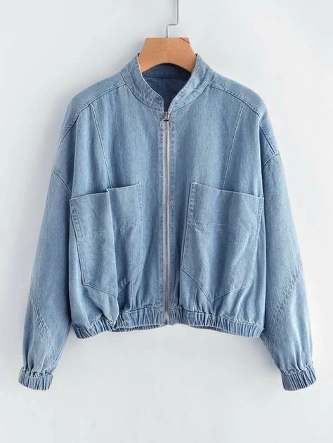 Shirt Design For Girls, Jaket Denim, Jaket Jeans, Womens Denim Shirt, Denim Ideas, Trendy Fashion Tops, Jeans Diy, Denim Jacket Women, 가을 패션