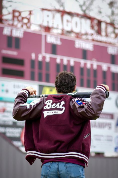 Varsity Jacket Photoshoot Men, Letter Jacket Senior Pictures, Varsity Jacket Senior Pictures, Senior Picture Varsity Jacket, Letterman Jacket Pictures Senior Photos, Senior Picture Letterman Jacket, Senior Photos Letterman Jacket, Poses With Letterman Jacket, Senior Picture Ideas For Guys Letterman Jackets