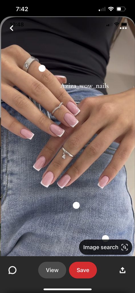 Conquete Nails, Nails September 2023, Biab Nails French, Pink Base French Nails, Hard Gel Nails Natural, September Gel Nails, Nail Art Step By Step, Short Classy Nails, College Nails