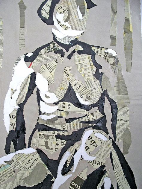 Collage: Life Drawing | by julie cochrane The Human Figure Art, Human Figure A Level Art, Human Body Art Project, Human Body Gcse Art, Human Forms Art, Human Forms Gcse Art, Human Figure Gcse Art, Human Form Art A Level, Collage And Drawing