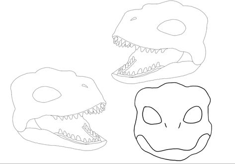 Dino Mask Template, Dino Mask Designs, Fursona Template, Dino Mask Base, Dino Mask Paint Ideas, Dino Masks, Animal Poses, Dino Mask, Dragon Heads