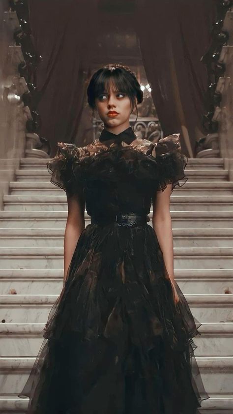 Wednesday Addams Outfit, Wednesday Costume, Wednesday Addams Dress, Addams Dress, Wednesday Outfit, Addams Familie, Raven Dress, Wednesday Dress, Wednesday Movie