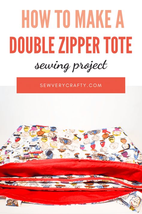 Tote Patterns Free, Zippered Tote Bag Pattern, Zippered Tote Bag Tutorial, Large Tote Bag Pattern, Shopping Bag Pattern, Zipper Tutorial, Tote Bag Pattern Free, Tote Bag With Pockets, Tote Bag Tutorial