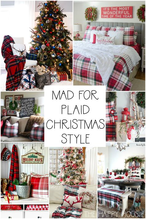 Tartan Plaid Christmas, Inspiration Crafts, Red Christmas Decor, Plaid Christmas Decor, Plaid Christmas Tree, Tartan Christmas, Country Christmas Decorations, Christmas Series, Christmas Style