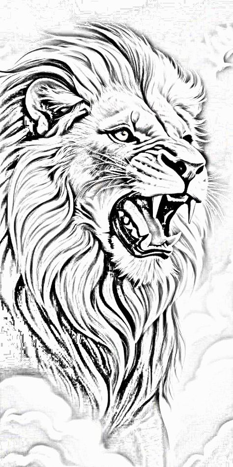 Cool Lion Tattoos For Men, Lion Tattoo Stencil For Men, Matching Leo Tattoos, Lion Tattoo Design Stencil, Lion Head Tattoo Design, Lion Tattoo Drawing, Leones Tattoo, Lion Tattoo Stencil, Realistic Lion Drawing