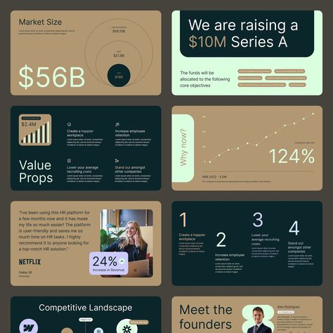 Modern Pitch Deck Template by Kyle Anthony Miller for Pitch Works on Dribbble Pitch Presentation, Pitch Deck Template, Keynote Design, Deck Layout, Corporate Interior Design, Presentation Slides Design, Presentation Deck, Presentation Design Layout, Data Visualization Design