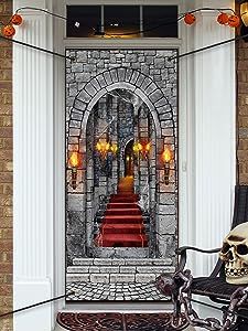 Decorate Hallway, Beauty And The Beast Halloween, Castle Entrance, Gothic Birthday, Birthday Photo Background, Grey Stone Wall, Medieval Theme, Vampire Party, Castle Backdrop