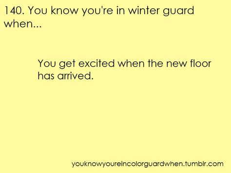 Color Guard Funny, Color Guard Memes, Guard Quotes, Marching Band Quotes, Color Guard Quotes, Colour Guard, Band Quotes, Winter Guard, Band Geek