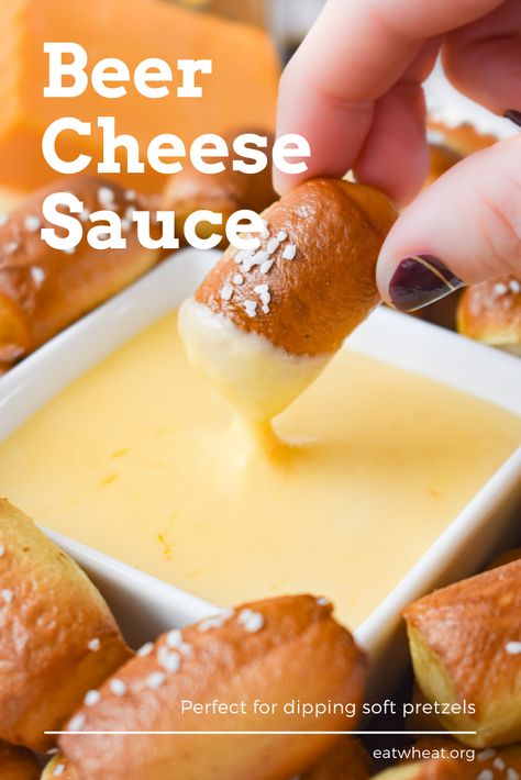 Beer Cheese Sauce | Perfect with Soft Pretzels | EatWheat.org Cheese Sauce For Pretzels, Pretzels Bites, Pretzels With Beer Cheese, Cheese Sauce Recipes, Pretzel Dip Recipes, Easy Fondue Recipes, Easy Fondue, Pretzel Recipes, Sauce Ideas