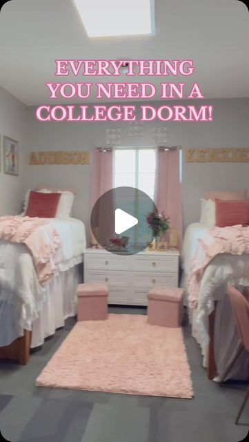 kenzie greene✰ ✰ ✰ on Instagram: "everything you need in a college dorm! ✨🩷 

#college #collegeadvice #collegedorm #dormroom #dormdecor #dorminspo #dorminspiration #collegelife #collegegirls #collegeessentials #dormessentials" Dorm Makeover, Luxury Dorm, Luxury Dorm Room, Dorm Hacks, Dorm Inspiration, College Advice, College Essentials, Dorm Ideas, Dorm Essentials