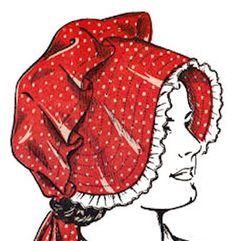 Pioneer Clothing, Diy Sy, Sewing Hats, Bonnet Pattern, Motif Vintage, Sewing Patterns For Kids, Creation Couture, Couture Vintage, Red Hat