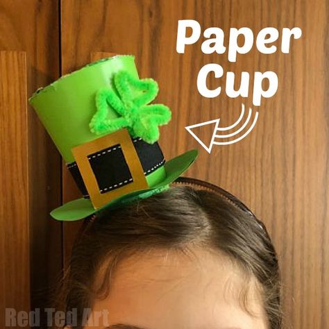 Diy St Patricks Day Hat, Diy Leprechaun, San Patrick Day, Sant Patrick, Leprechaun Craft, Leprechaun Costume, St Patricks Day Hat, St. Patrick's Day Diy, Red Ted Art