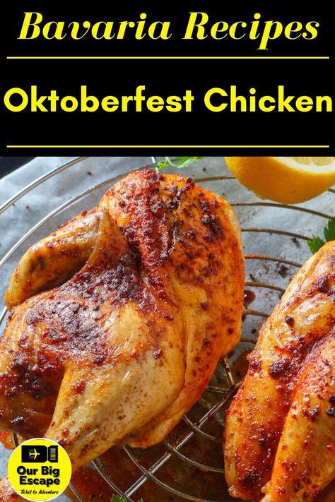 German Chicken Recipes Authentic, Bavarian Food Traditional, German Roasted Chicken, Bohemian Food Recipes, Oktoberfest Food For A Crowd, German Winter Food, German Chicken Recipes, Vienna Recipes, Octoberfest Recipes