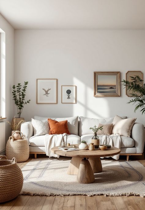 Scandi Boho Decor Scandi Bohemian Interior, Scandi Boho Decor, Scandish Home Noemi, Scandi Rustic Decor, Scandi Rustic Bedroom, Scandi Rustic, Cozy Minimalist Living Room, Scandi Boho Living Room, Scandanavian Interiors