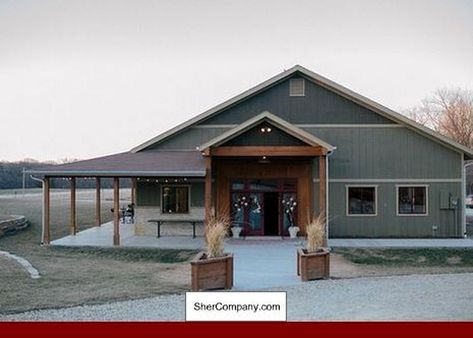 Pull Barn House, Barn House Exterior, Morton Building Homes, Buildings Design, Metal Building Designs, Steel Building Homes, Metal Barn Homes, Metal Building Home, Barn Living