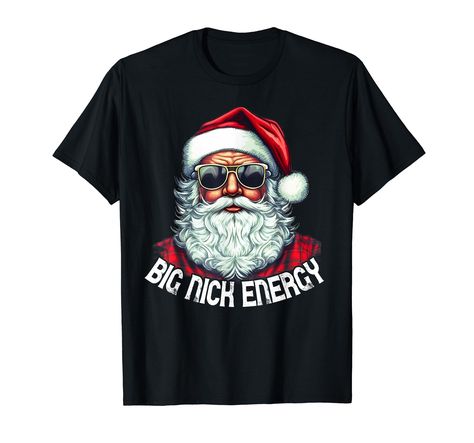 PRICES MAY VARY. Santa Christmas party apparel for school, Christmas festivals, Christmas party holiday Everybody can find something that represents them and the things they love. Funny Santa Christmas party design. Great for funny holiday parties. Lightweight, Classic fit, Double-needle sleeve and bottom hem Christmas Party Design, Santa Christmas Party, Big Nick Energy, Christmas T Shirt Design, Funny Santa, Holiday Humor, Christmas T Shirt, Party Design, Santa Christmas