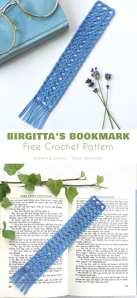 Birgitta's Bookmark Crochet Bookmarks Free Patterns, Easy Crochet Bookmarks, Háčkované Lemy, Bookmark Crochet, Crochet Bookmark Pattern, Crochet Bookmark, Crochet Bookmarks, Quick Crochet, Crochet Books