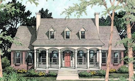 Traditional exterior with huge bonus space and a very large laundry room. Bathroom Country, Southern Style House Plans, Southern House Plan, Southern Design, House Plans 3 Bedroom, Monster House Plans, Southern House Plans, Farm Houses, Country Style House Plans