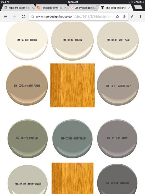 Benjamin Moore colors Painting Your Living Room, Cedar Wood Color Palette, Cool Wall Colors, Oak Kitchen Cabinets Wall Color, Interior Paint Colors For Living Room, Sherwin Williams Alabaster, Honey Oak Cabinets, Interior Paint Colors Schemes, Oak Trim