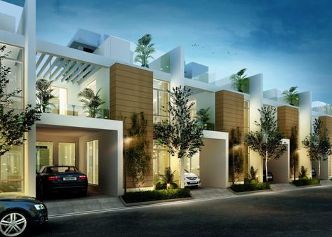 Small Row House Design, Classic Style Bedroom, Row Housing, Row House Design, Townhouse Exterior, Apartments Exterior, B Design, Modern Small House Design, Duplex Design