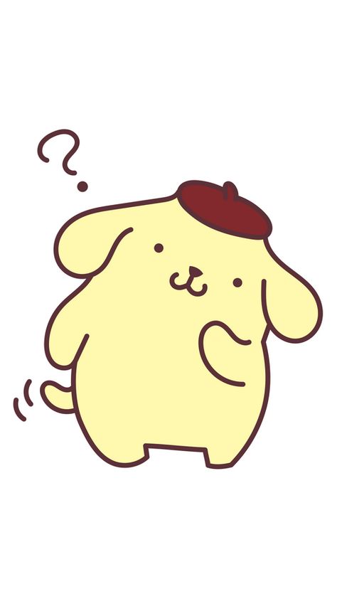 Have you met this little cutie from our fanart Sanrio Pompompurin Question Sticker? He seems not to remember you. Pompompurin is a cute little dog, a boy golden retriever who is unmistakable because... Sanrio Pompompurin, A Boy, Golden Retriever, Hello Kitty, Kitty