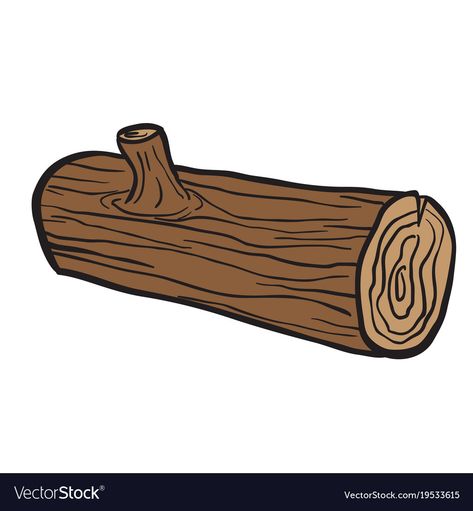 How To Draw A Log, Log Clipart, Log Illustration, Wooden Illustration, Log Drawing, Campfire Drawing, Log Image, Wood Cartoon, Bench Drawing