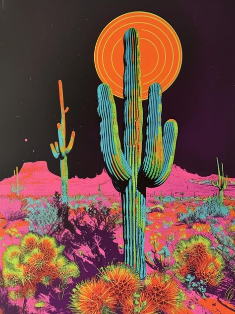 PRICES MAY VARY. Cactus Wall Art Size：12x16 inches,16x24 inches,24x32 inches,（framed or unframed canvas desert decor cactus trippy posters）Infuse your home with the beauty of the desert landscapes with our stunning desert wall art and striking cactus decor. Sunset Pictures Cactus Bathroom Decor:Crafted on specialized canvas, our pink bathroom pictures wall decor psychedelic posters durability and long-lasting beauty.ensuring it remains a focal point in your home decor or office decor for years t Trippy Garden Art, Wall Art Bedroom Green, Retro Art Inspiration, Sunset Cactus Painting, Cute Graphic Design Prints, Y2k Prints For Wall, Desert Room Decor, Trippy Landscape Art, Trippy Cactus