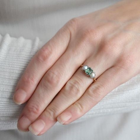 Wedding And Engagement Rings Together, Sparkling Diamond Ring, Wedding And Engagement Rings, Pearl Engagement Ring, Precious Rings, Well Read, Emerald Engagement, Till The End, Large Ring