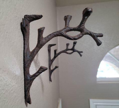 2 Rustic Cast Iron Shelf Bracket Wall Mount Hardware Brace Tree Branch Sculpture | eBay Branch Sculpture, Cast Iron Shelf, Tree Branch Wall Decor, Decorative Shelf Brackets, Cast Iron Shelf Brackets, Tree Branch Wall, Creepy Houses, Iron Shelf Brackets, Branch Art