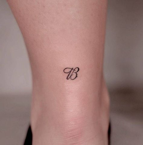 Dainty B Tattoo, Script B Tattoo, Initial B Tattoo, Cursive B Tattoo, B Initial Tattoo, Letter B Tattoo, Cursive B, Latin Script, Ab Tattoo