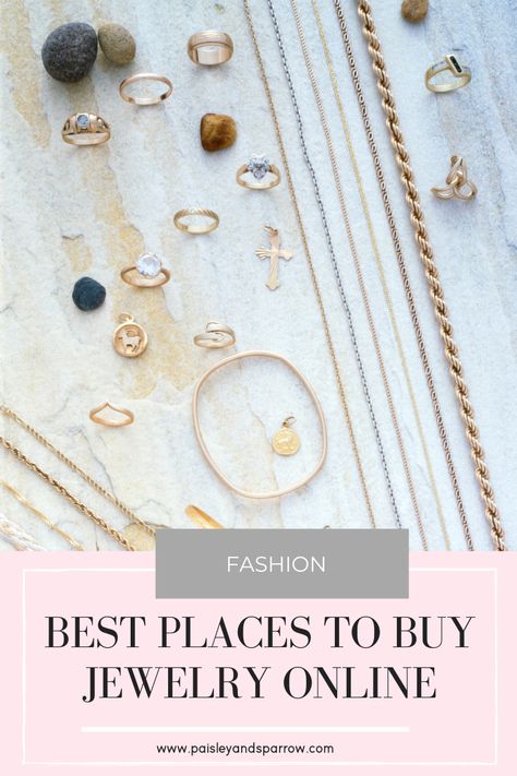 The 13 best places to buy jewelry online! Skip the store and look for accessories like rings, necklaces, and bracelets on line. Places To Buy Jewelry, Buy Jewellery Online, Buy Earrings, Necklaces And Bracelets, Travel Wardrobe, Women's Jewelry And Accessories, Affordable Jewelry, Creative Jewelry, Online Jewelry Store