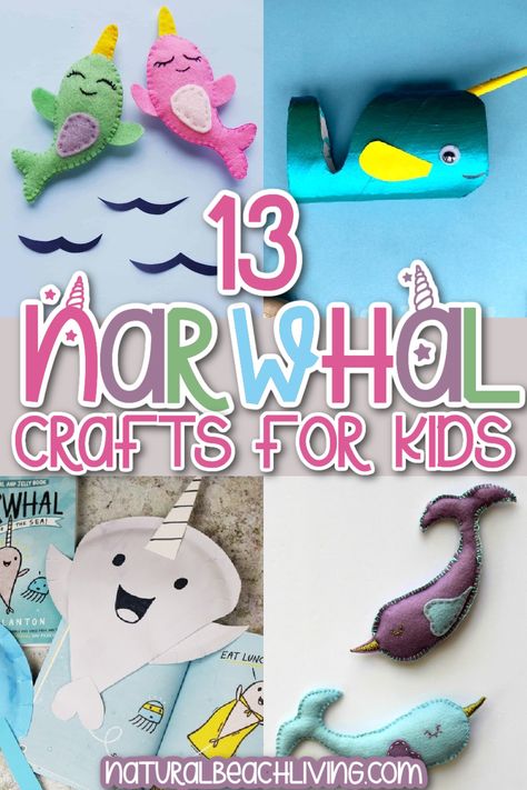 Narwhal Diy Crafts, Narwhal Craft Preschool, Narwhal Craft, Arctic Crafts, N Is For Narwhal, Ocean Animals Preschool, Arctic Animals Crafts, Narwhal Plush, Under The Sea Crafts