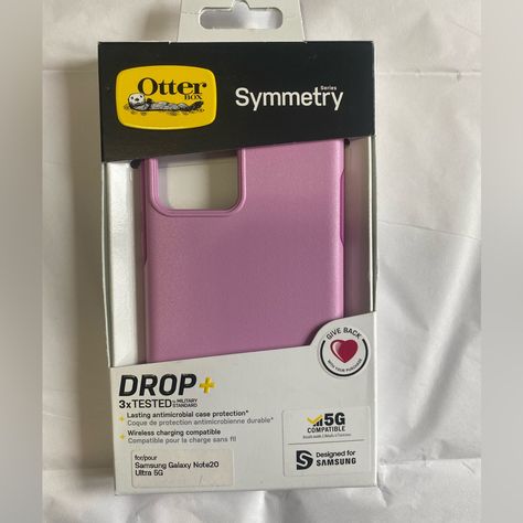 Otter Box Symmetry Series Phone Case For Samsung Galaxy Note 20. Phone Case In New In The Box And Pink In Color. It’s The Drop + Edition That Is Rated 3 Times The Standard Drop Protection. Otter Box Phone Cases, Otter Box, Phone Case For Samsung, Samsung Phone Cases, Case For Samsung, Otters, Samsung Galaxy Note, Galaxy Note, Phone Case