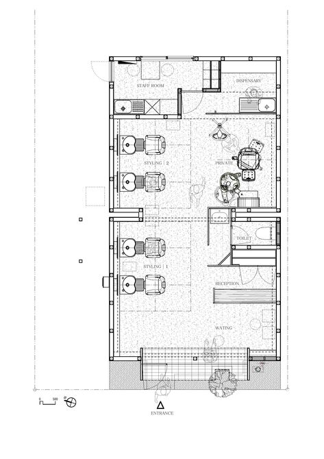 Salon Floorplan, Salon Design Layout, Space Diagram, Salon Designs, Barber Shop Interior, Nail Salon Interior, Hairdresser Salon, Hair Salon Design, Hair Salon Interior