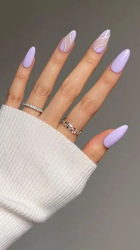 25 Elegant Summer Almond Nails Designs - Minimalist Nails Gel Short, Cute Summer Nails Simple Almond, Simple Cute Acrylics, Simple Acrilyc Nails Almond, Baby Blue Nail Design Ideas, Spring Nail Inspo Almond, Nail Inspo Simple Almond, Simple Accent Nail Designs, Trendy Acrylic Nail Designs Almond