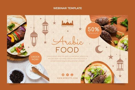 Food Landing Page, Arabian Food, Restaurant Names, Arabic Food, Flat Design, Food Design, Landing Page, Vector Free, Restaurant