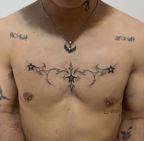 Small Chest Tattoos, Tattoo Chest, Waist Tattoos, Funky Tattoos, Grunge Tattoo, Scar Tattoo, Incredible Tattoos, Cute Little Tattoos, Chest Tattoo Men