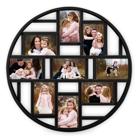 Photo Gallery 9 Circle Collage Frame | Collage Picture Frames Cardboard Picture Frames, Diy Projects With Old Windows, Collage Photo Frame Design, Photo Frame Crafts, Circle Collage, Frame Collage, Scrapbook Frames, Collage Frame, Mdf Crafts