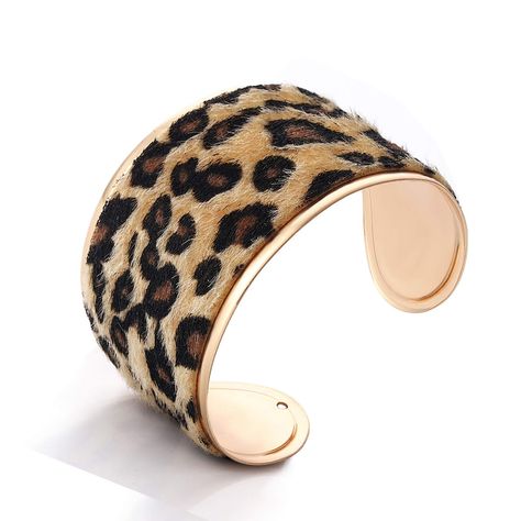 PRICES MAY VARY. Title: LIAO Jewelry Leopard Cuff Bracelet for Women Horse Hair Leather Wide Gold Open Bangle Bracelets. Product Type: Departments > Women > Jewelry > Bracelets > Cuff Open Bangle Bracelet, Daily Jewelry, Printed Jewelry, Open Bangle, Cuff Bangle Bracelet, Leather Cuffs Bracelet, Wide Cuff, Horse Hair, Leather Cuffs