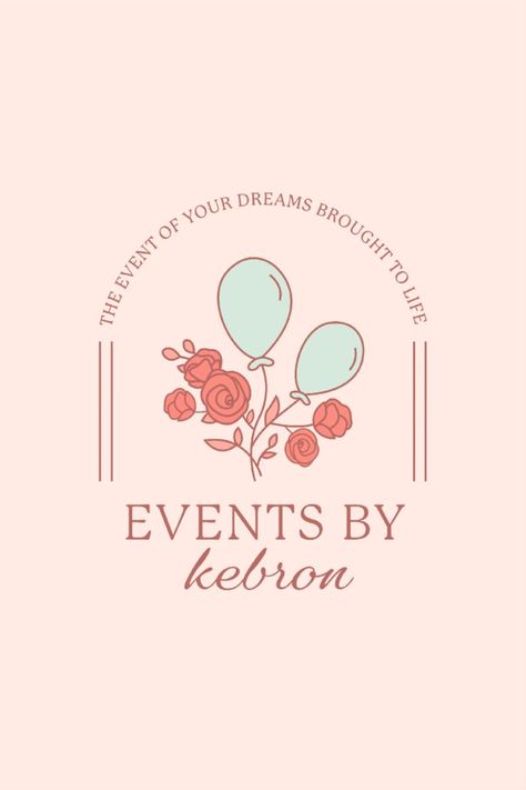 Event planner logo design Party Planner Logo Ideas, Event Planner Business Card Design, Event Planner Logo Design, Logo Design Event, Party Planners Logo, Planner Logo Design, Event Planning Branding, Wedding Planner Logo, Event Planner Logo