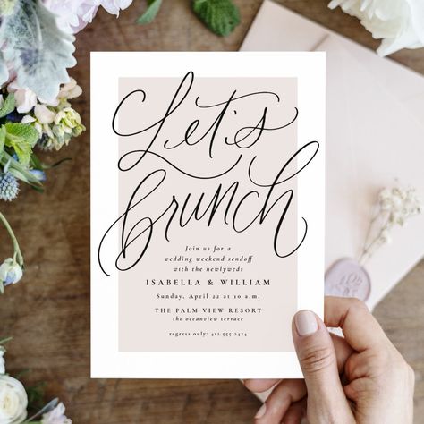 Brunch Invitations Ladies, Let’s Brunch Invitation, Brunch With The Bride Invitations, Love You A Brunch Theme, Morning After Wedding Brunch, Brunch With The Bride, Wedding Brunch Invitation, Post Wedding Brunch, Post Wedding Brunch Invitations