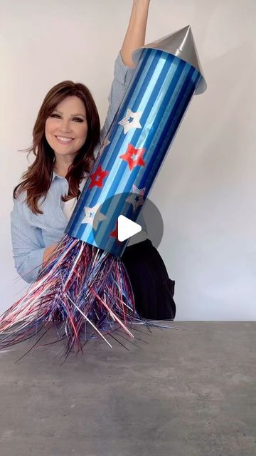 Jeanna Crawford on Instagram: "Don’t sleep on Home Depot DIY decor 🧨

I can’t be the only one who treats Home improvement warehouses like craft stores, right?

These 4th of July firework porch decor pieces came together fast - and on a budget.

Bonus: They’re sturdy enough to store for next year 👏🏻 or be tethered to a boat! (More on that later)

Do you love a good celebration? Come hang out with me and the Christmasers for holiday design inspo - and lots of glitter - 365/24/7! 

#decoratewithme #craftwithme #diywithme #4thofjuly #fourthofjuly #porch #porchdecor  #firework" Diy Fireworks Decoration, Home Depot Diy, Fouth Of July Crafts, Firework Stands, Patriotic Diy, Floating Decorations, 4th Of July Parade, Fourth Of July Decorations, 4th July Crafts