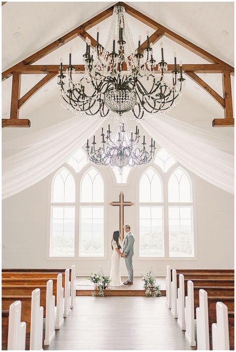 Wedding Chapel Building Plans, Howe Farms Chattanooga, Chapel Chandelier, Chapel Renovation, Tennessee Wildflowers, Family Chapel, Beautiful Chapels, Chapel Interior, Howe Farms