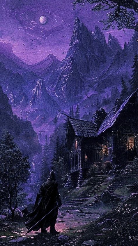 Dark Fantasy Artwork Wallpaper, Purple Medieval Aesthetic, Dark Fantasy Landscape Art, Dark Fantasy Aesthetic Art, Dark Fantasy Pixel Art, Dark Fantasy Aesthetic Wallpaper, Dark Fantasy Pfp, Dark Fantasy Background, Dark Fantasy Wallpaper