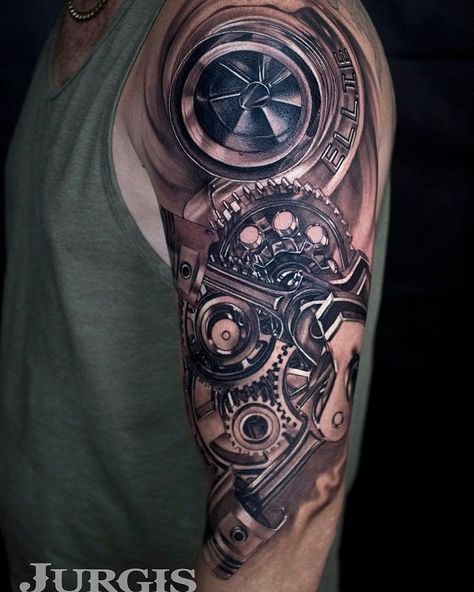 cool turbo stuff tattoo - Car Engine Tattoo, Turbo Tattoo Design, Car Tattoo Sleeve, Gearhead Tattoo, Automotive Tattoo, Turbo Tattoo, Mechanical Sleeve Tattoo, Mechanical Arm Tattoo, Piston Tattoo